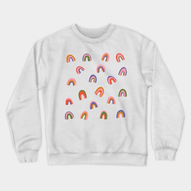 Tween spirit simple colorful rainbows Crewneck Sweatshirt by Natalisa